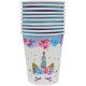 Set 10 pahare pentru petrecere, din carton, model floral, 8.8 CM